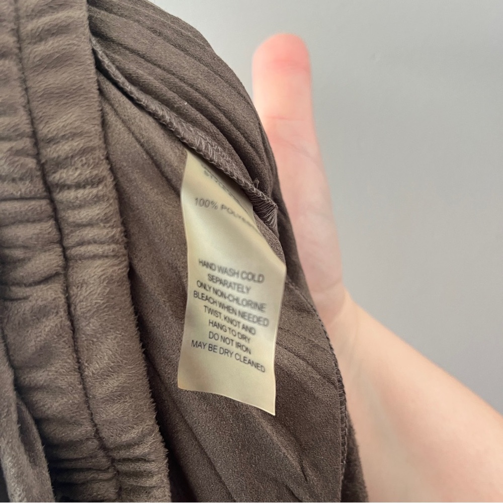 Soft Surroundings Midi Skirt Brown Pleated Crinkle Work Career Plus Size 2X - Picture 8 of 9